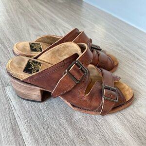 Freebird Caprice Slip on Buckle Sandal Heeled Leather Size 8
